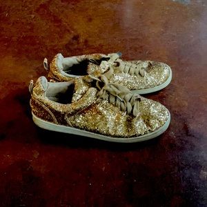 Gold Gini Bini tenis gold glitter